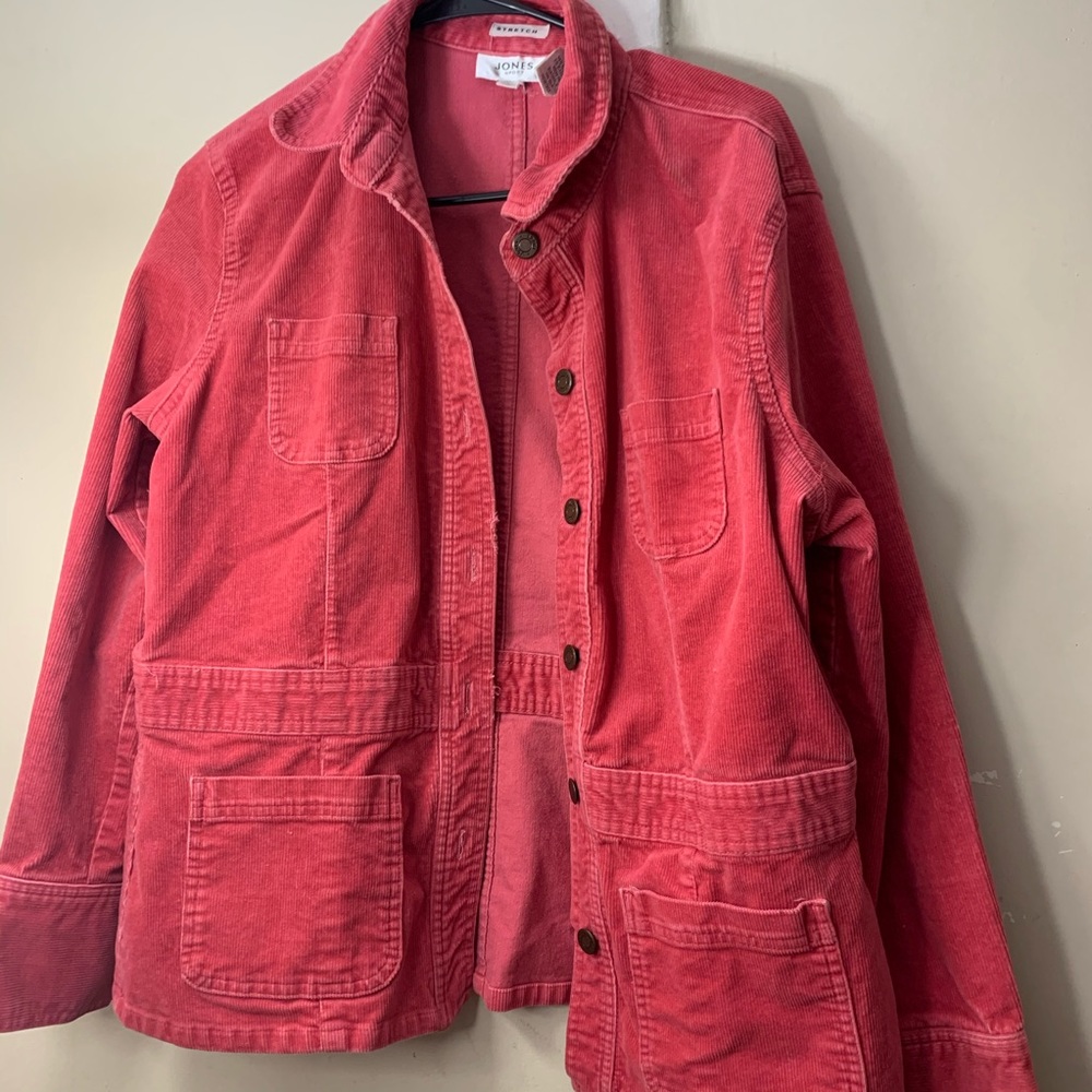 JONES SPORT HOT PINK CORDUROY JACKET SIZE XL